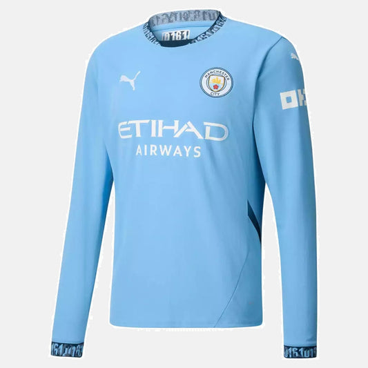 #47 Foden Manchester City 2024/25 Home Jersey Long Sleeve