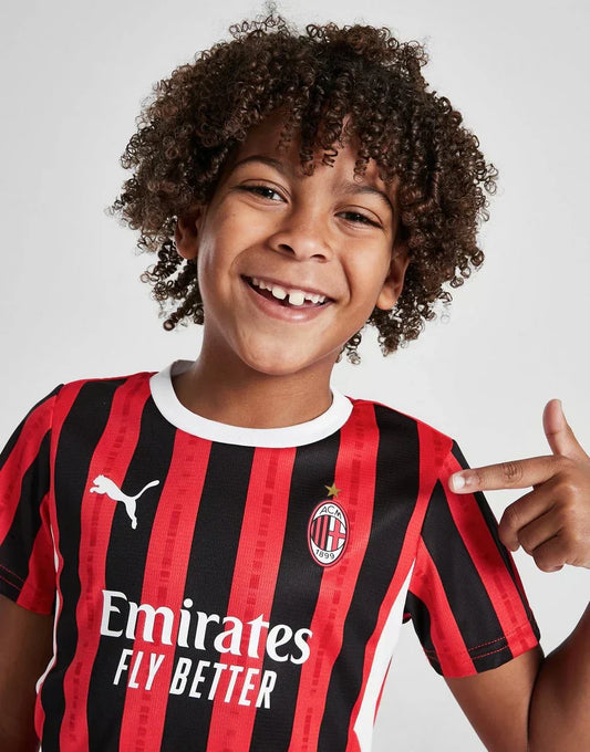 AC Milan 2024/25 Home Kids Kit Jersey