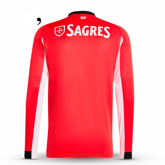 Benfica 2025/26 Home Jersey - Long Sleeve