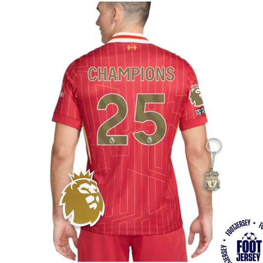 Liverpool 2024/25 Home Jersey - CHAMPIONS 2024/25 & Gold Trophy