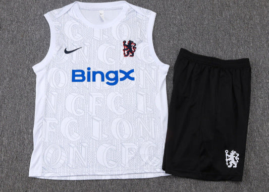 Chelsea Kit Pre-Match Jersey + Shorts - Sleeveless 2025/26