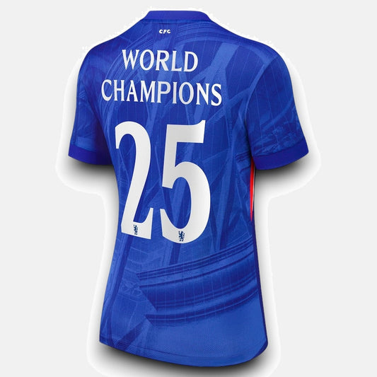 Chelsea 2025/26 Home with World Champions 25 printing Jersey - Women's