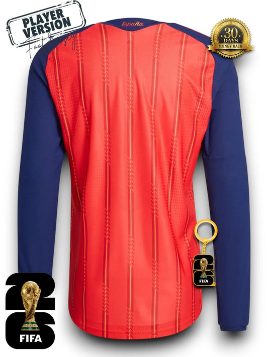 Spain World Cup 2026 Jersey - Player Version - Long Sleeve