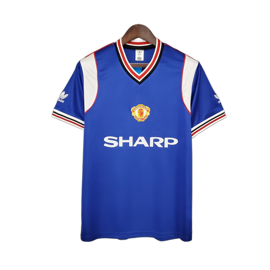 Manchester United 1985/86 Away Jersey – Retro Version – Blue