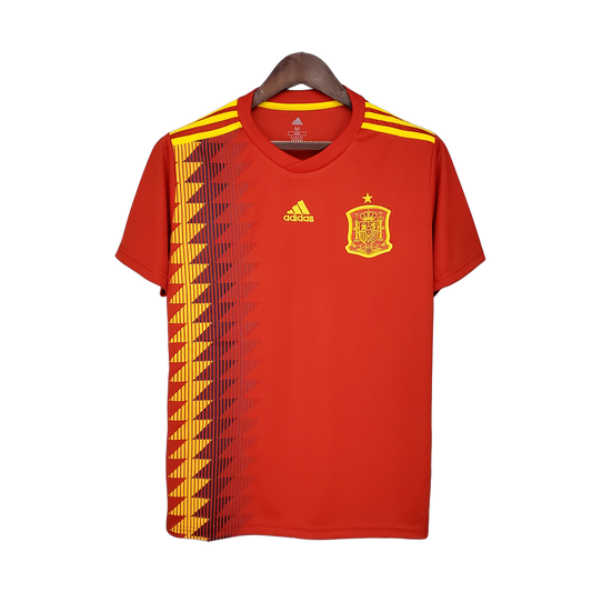 Spain 2018 Home Jersey – Retro Version
