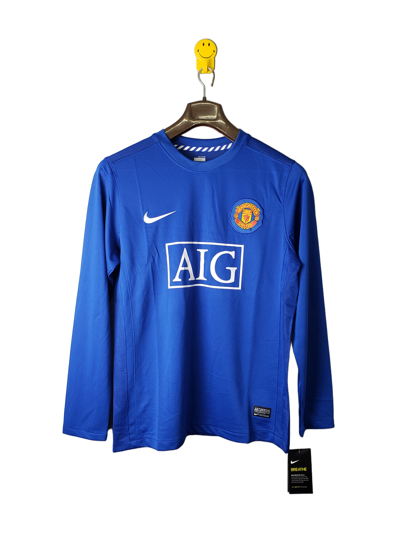 Manchester United 2008/09 Third Jersey – Long Sleeve – Retro Version – Blue