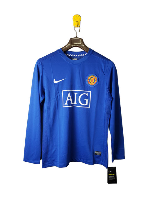 Manchester United 2008/09 Third Jersey – Long Sleeve – Retro Version – Blue