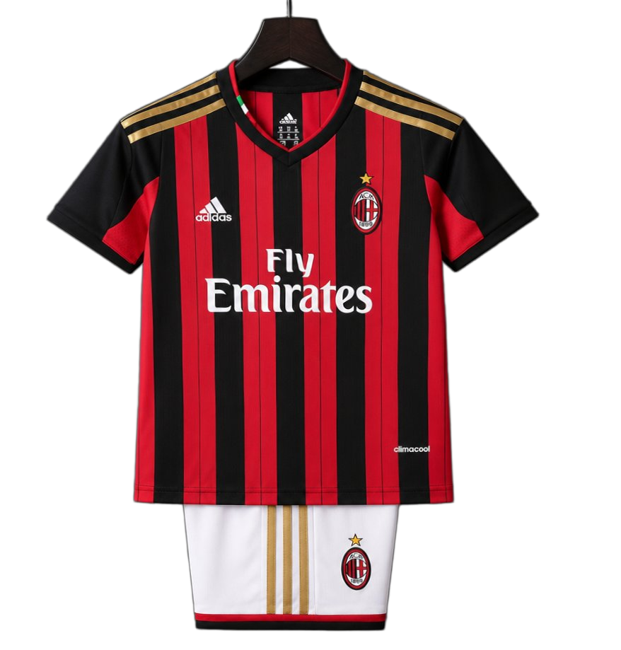 AC Milan 2013/14 Home Kids Kit – Retro Version
