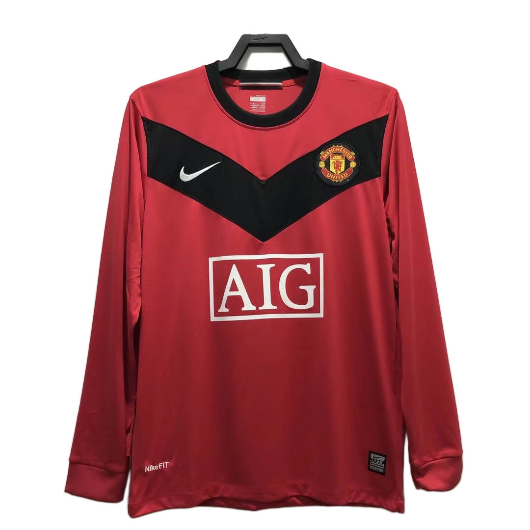 Manchester United 2009/10 Home Jersey – Long Sleeve – Retro Version
