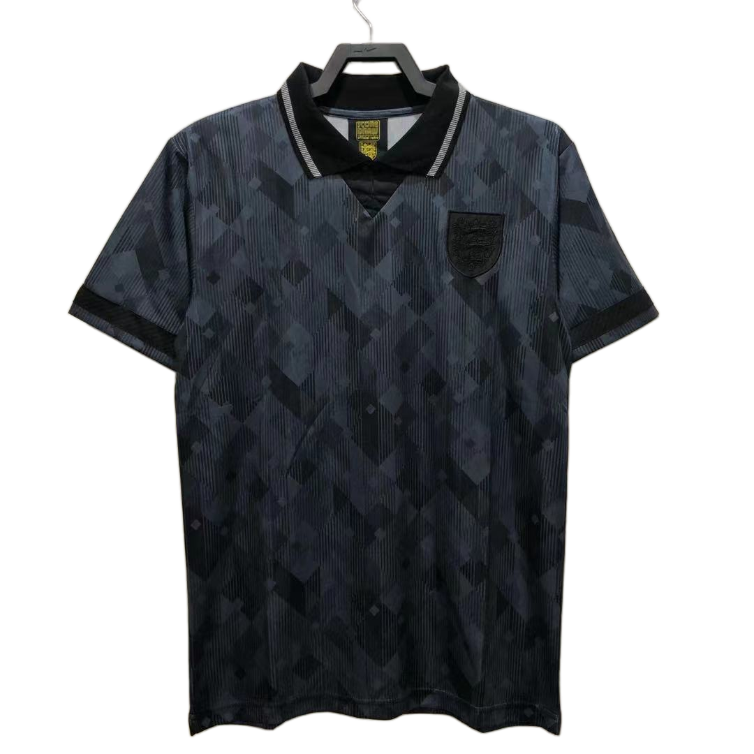 England 1990 Away Jersey – Retro Version – Black