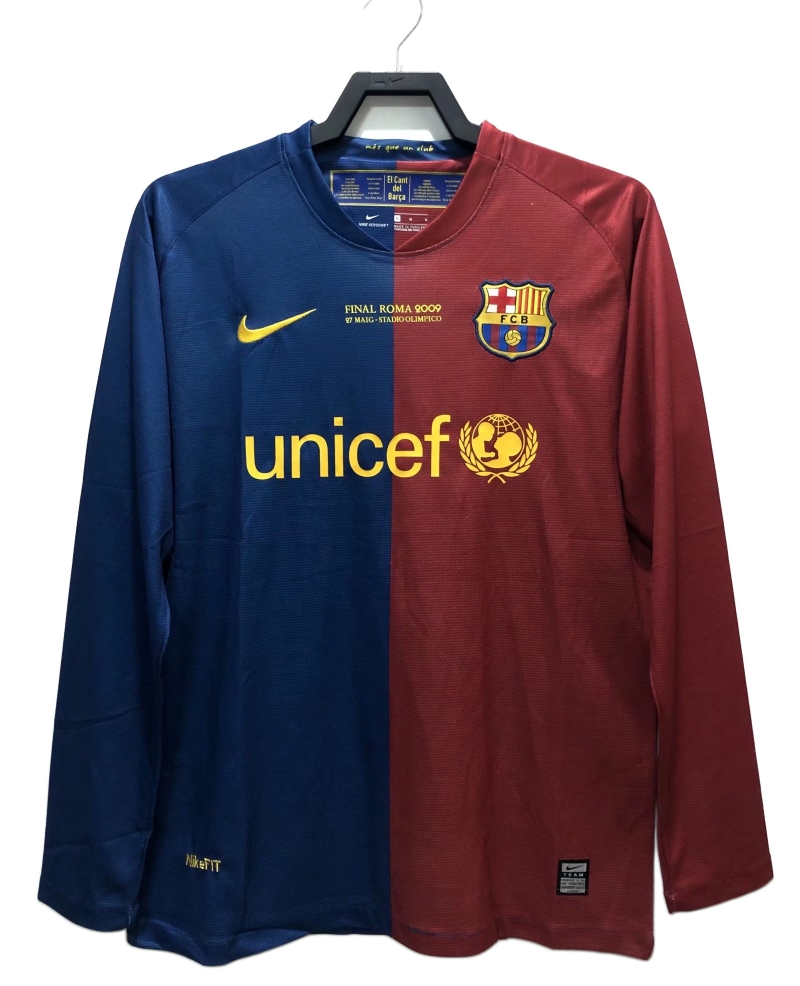 FC Barcelona 2008/09 Home Jersey – Long Sleeve – Retro Version