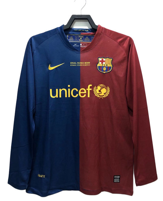 FC Barcelona 2008/09 Home Jersey – Long Sleeve – Retro Version