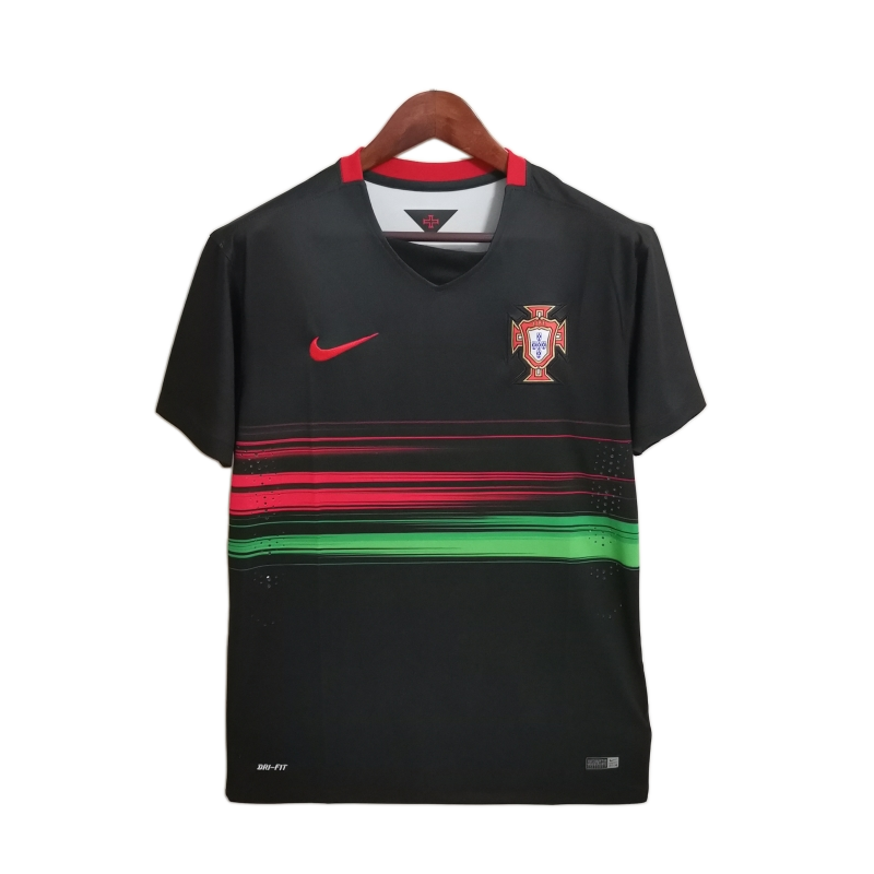 Portugal 2015 Away Jersey – Retro Version – Black
