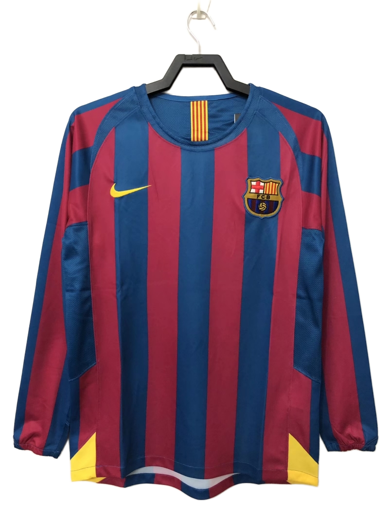 FC Barcelona 2005/06 Home Jersey – Long Sleeve – Retro Version