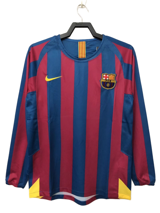 FC Barcelona 2005/06 Home Jersey – Long Sleeve – Retro Version