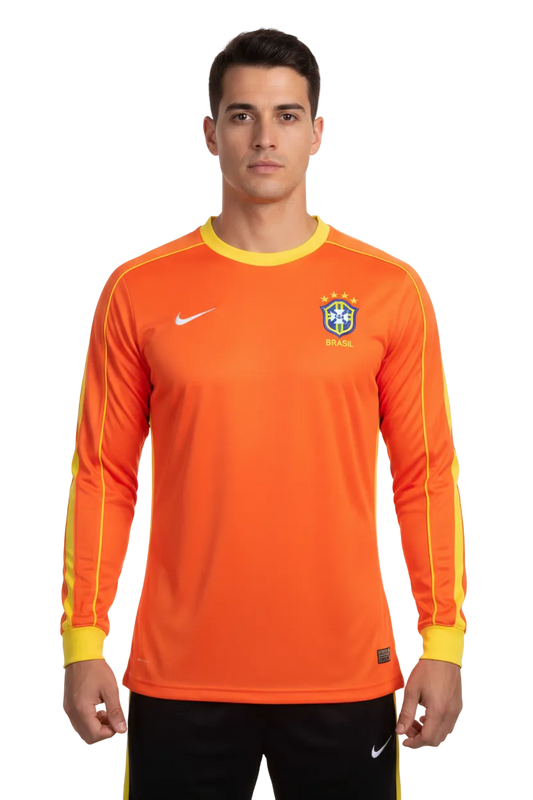 Brazil 1998 Goalkeeper Jersey – Retro Version – Orange