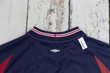 England 2002 Away Jersey – Retro Version – Red/Navy
