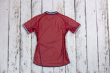 England 2002 Away Jersey – Retro Version – Red/Navy