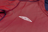 England 2002 Away Jersey – Retro Version – Red/Navy