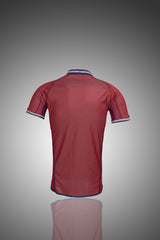 England 2002 Away Jersey – Retro Version – Red/Navy