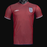 England 2002 Away Jersey – Retro Version – Red/Navy