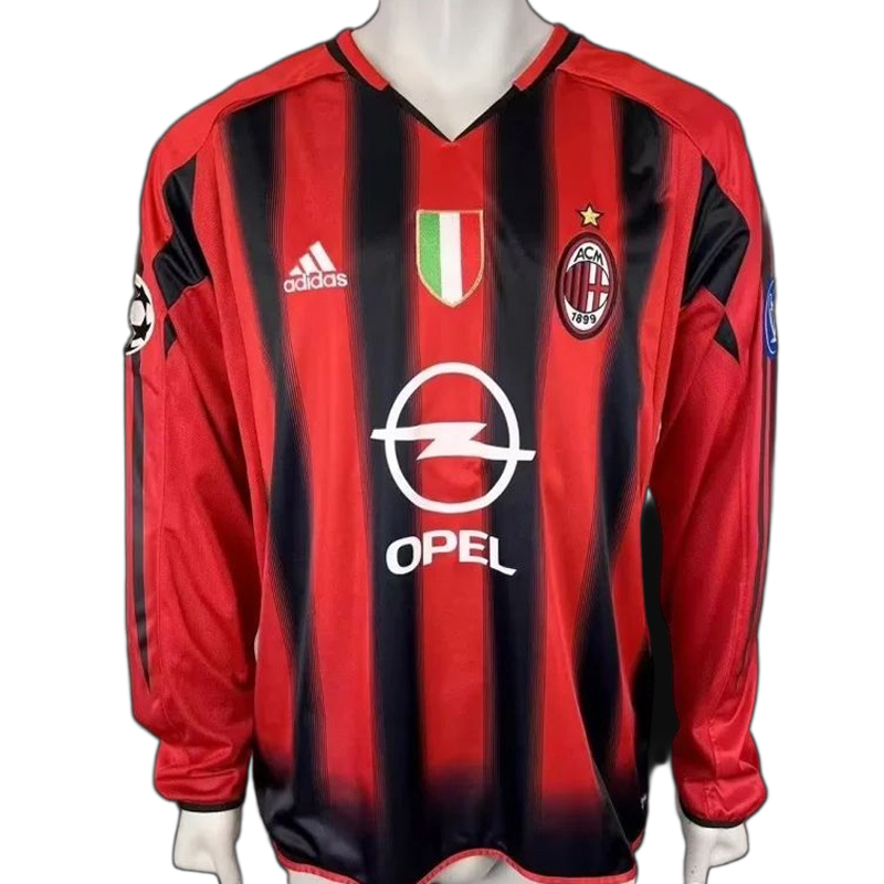 AC Milan 2004/05 Home Jersey – Long Sleeve – Retro Version