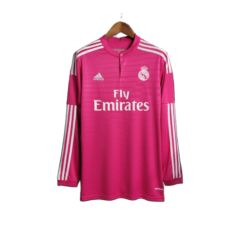 Real Madrid 2014/15 Away Jersey – Long Sleeve – Retro Version – Pink