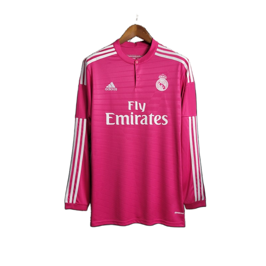 Real Madrid 2014/15 Away Jersey – Long Sleeve – Retro Version – Pink