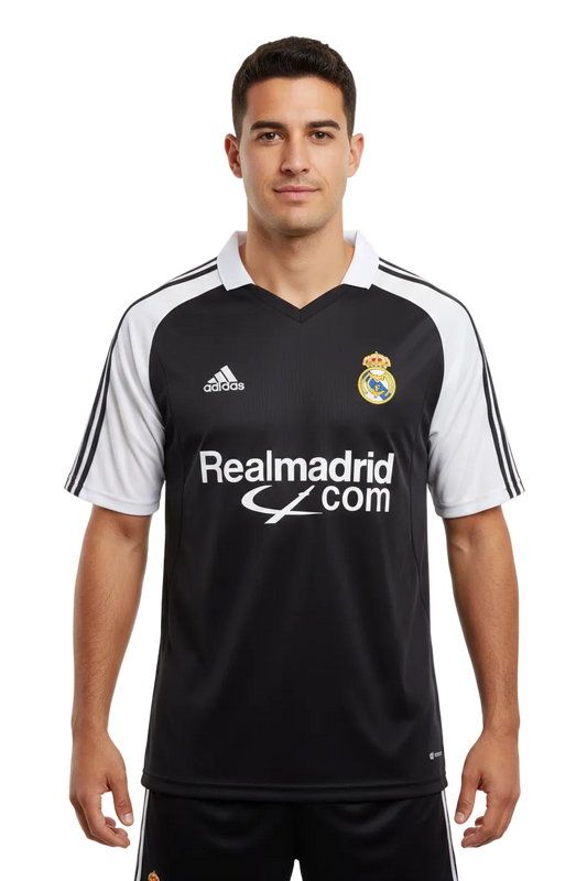 Real Madrid 2001/02 Away Jersey – Retro Version – Black
