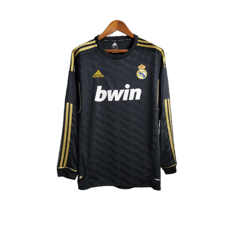 Real Madrid 2011/12 Away Jersey – Long Sleeve – Retro Version – Black