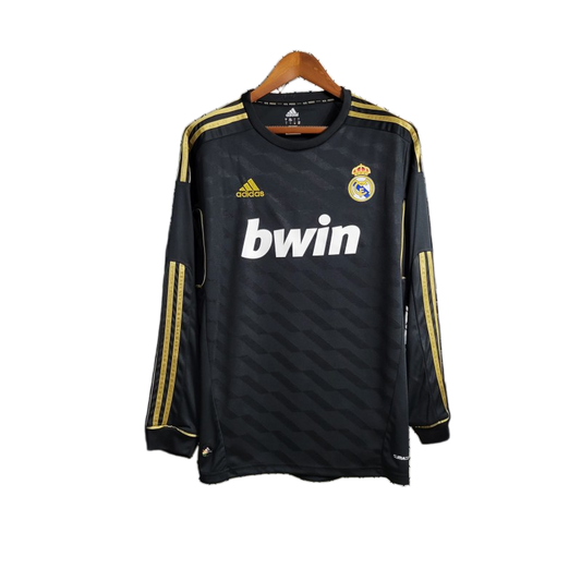 Real Madrid 2011/12 Away Jersey – Long Sleeve – Retro Version – Black