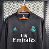 Real Madrid 2017/18 Away Jersey – Long Sleeve – Retro Version – Black