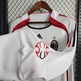 AC Milan 2006/07 Camisola alternativa – Manga comprida – Versão retro – Branco