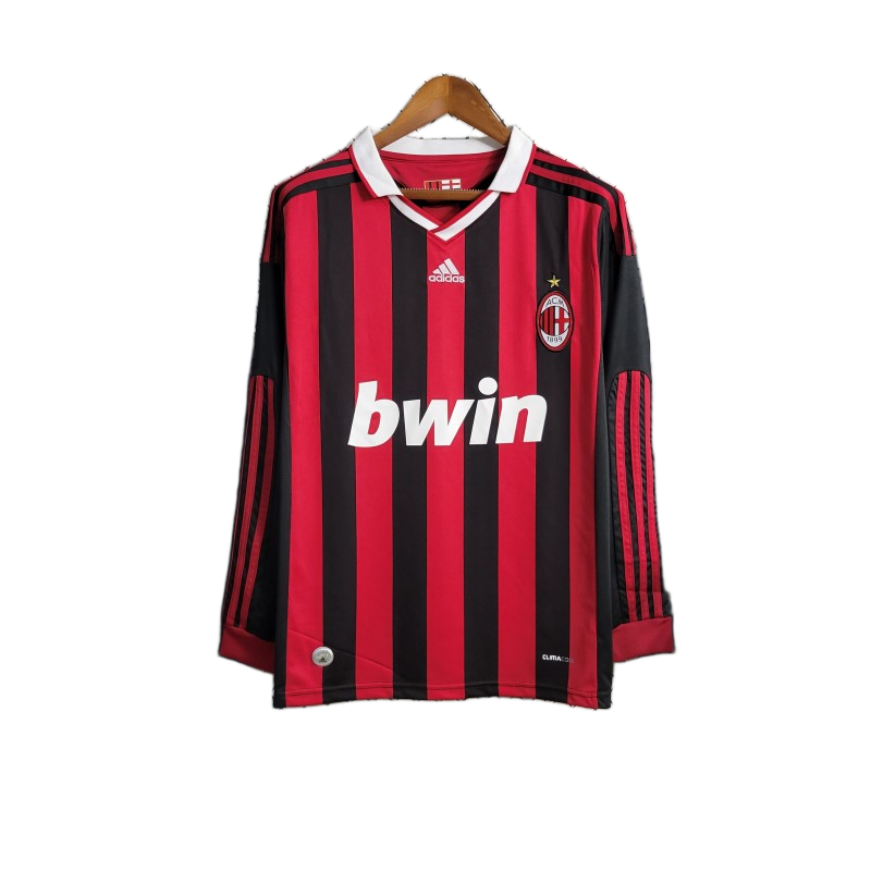 AC Milan 2009/10 Home Jersey – Long Sleeve – Retro Version