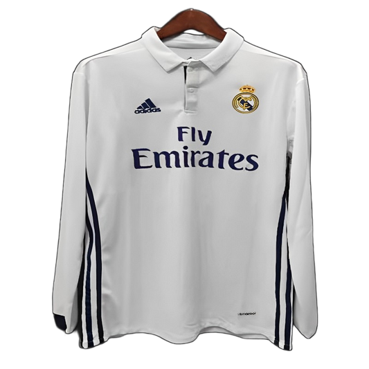 Real Madrid 2016/17 Home Jersey – Long Sleeve – Retro Version