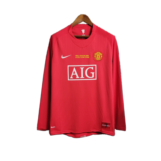 Manchester United 2007/08 Home Jersey – Long Sleeve – Retro Version