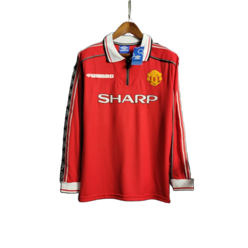 Manchester United 1998/99 Home Jersey – Long Sleeve – Retro Version