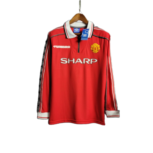 Manchester United 1998/99 Home Jersey – Long Sleeve – Retro Version