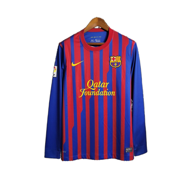 FC Barcelona 2011/12 Home Jersey – Long Sleeve – Retro Version