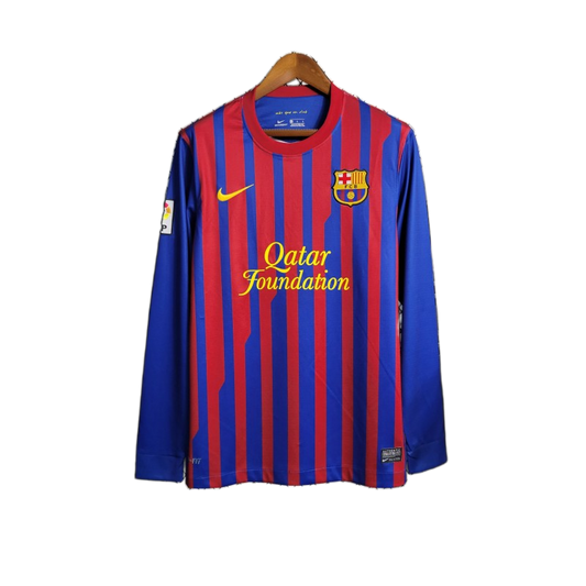 FC Barcelona 2011/12 Home Jersey – Long Sleeve – Retro Version