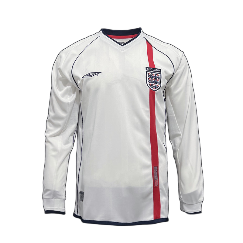 England 2002 Home Jersey – Long Sleeve – Retro Version