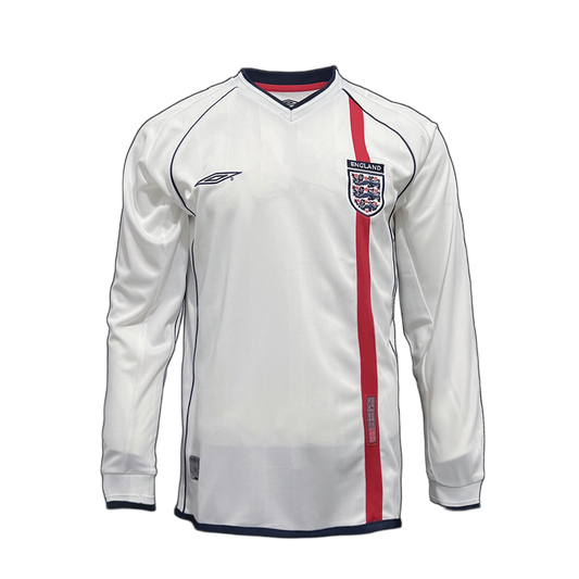 England 2002 Home Jersey – Long Sleeve – Retro Version