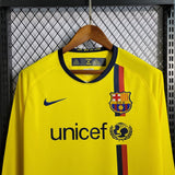 FC Barcelona 2008/09 Away Jersey – Long Sleeve – Retro Version – Yellow