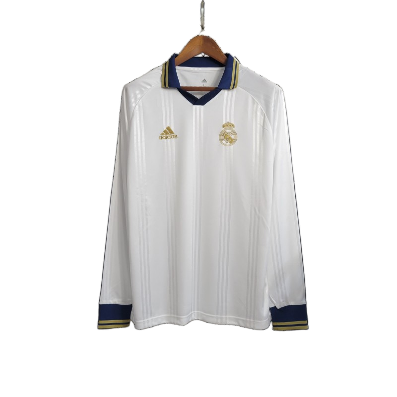 Real Madrid 2019/20 Training Training Top – Long Sleeve – Retro Version – White