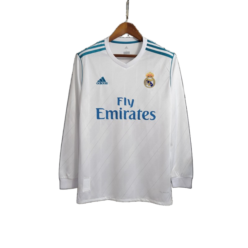Real Madrid 2017/18 Home Jersey – Long Sleeve – Retro Version