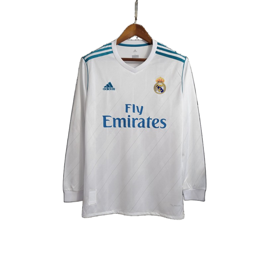 Real Madrid 2017/18 Home Jersey – Long Sleeve – Retro Version