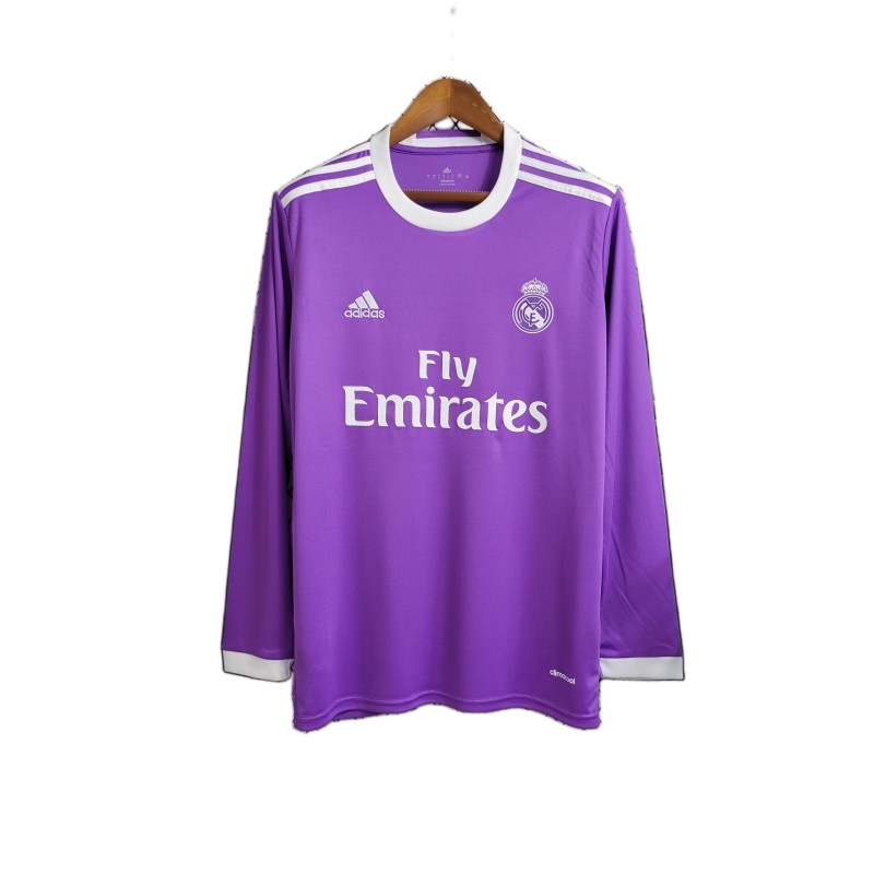 Real Madrid 2017/18 Away Jersey – Long Sleeve – Retro Version – Purple