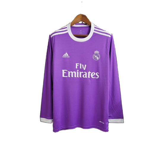 Real Madrid 2017/18 Away Jersey – Long Sleeve – Retro Version – Purple