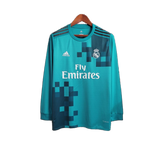 Real Madrid 2017/18 Third Jersey – Long Sleeve – Retro Version – Blue