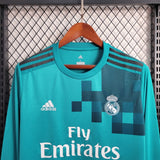 Real Madrid 2017/18 Third Jersey – Long Sleeve – Retro Version – Blue